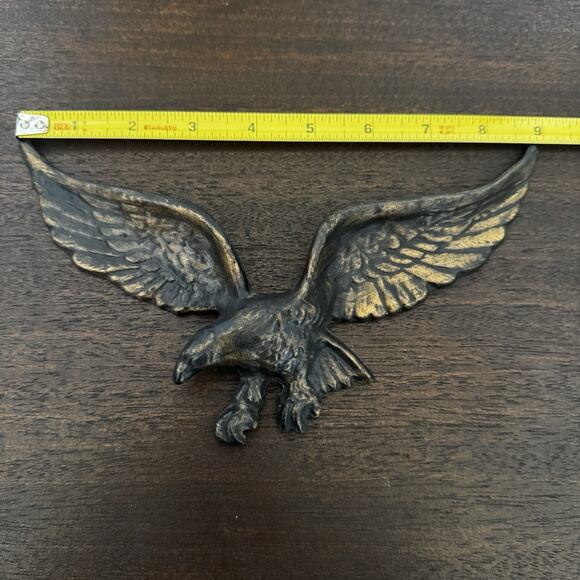 Vintage Eagle Wall Hanging Plaster Handmade MCM Federal American USA Patriotic - Picture 7 of 10